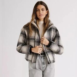 Anthropologie Avec Les Filles Classic Plaid Jacket Coat Women’s Size Large